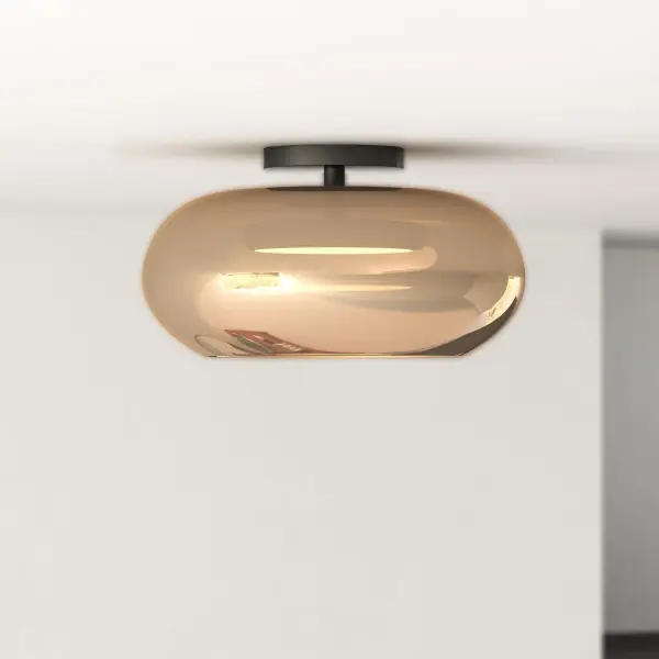 Trinity 14-Inch Semi-Flush Mount in Matte Black - Image 17
