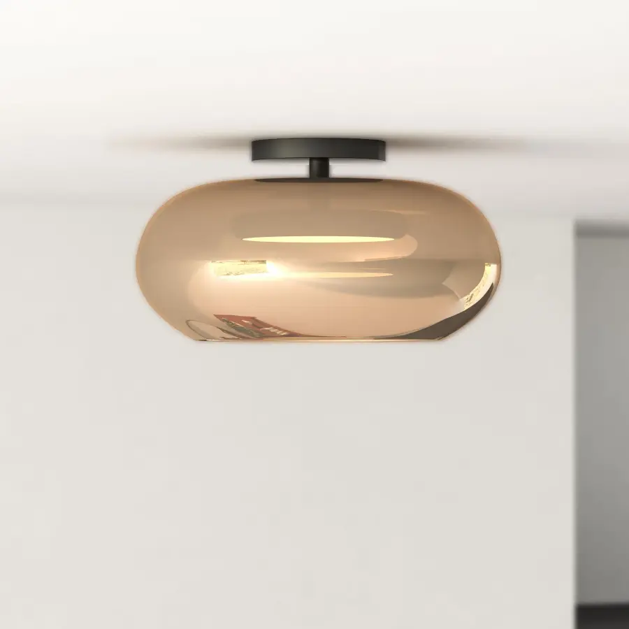 Trinity 14-Inch Semi-Flush Mount in Matte Black - Image 17