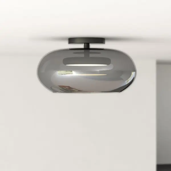 Trinity 14-Inch Semi-Flush Mount in Matte Black - Image 18