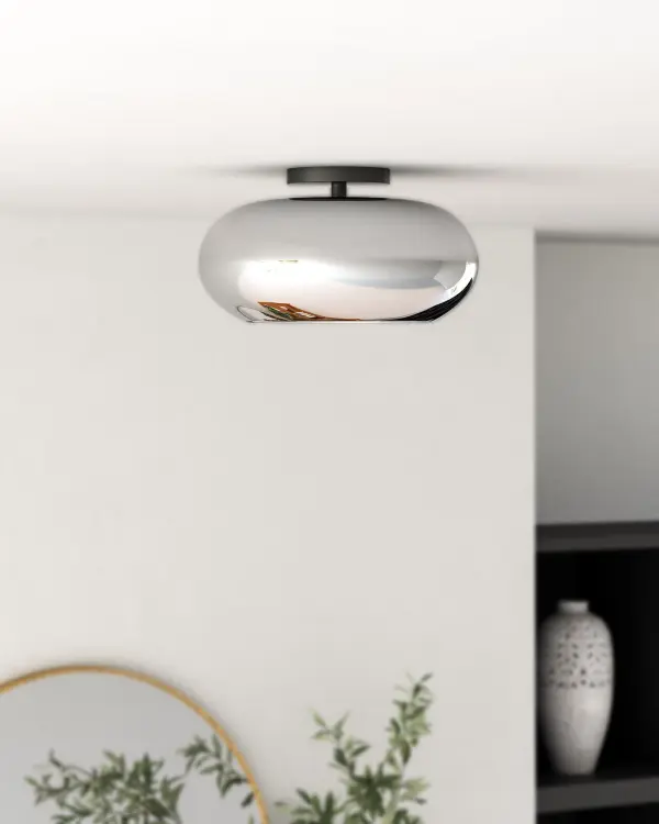 Trinity 14-Inch Semi-Flush Mount in Matte Black - Image 19