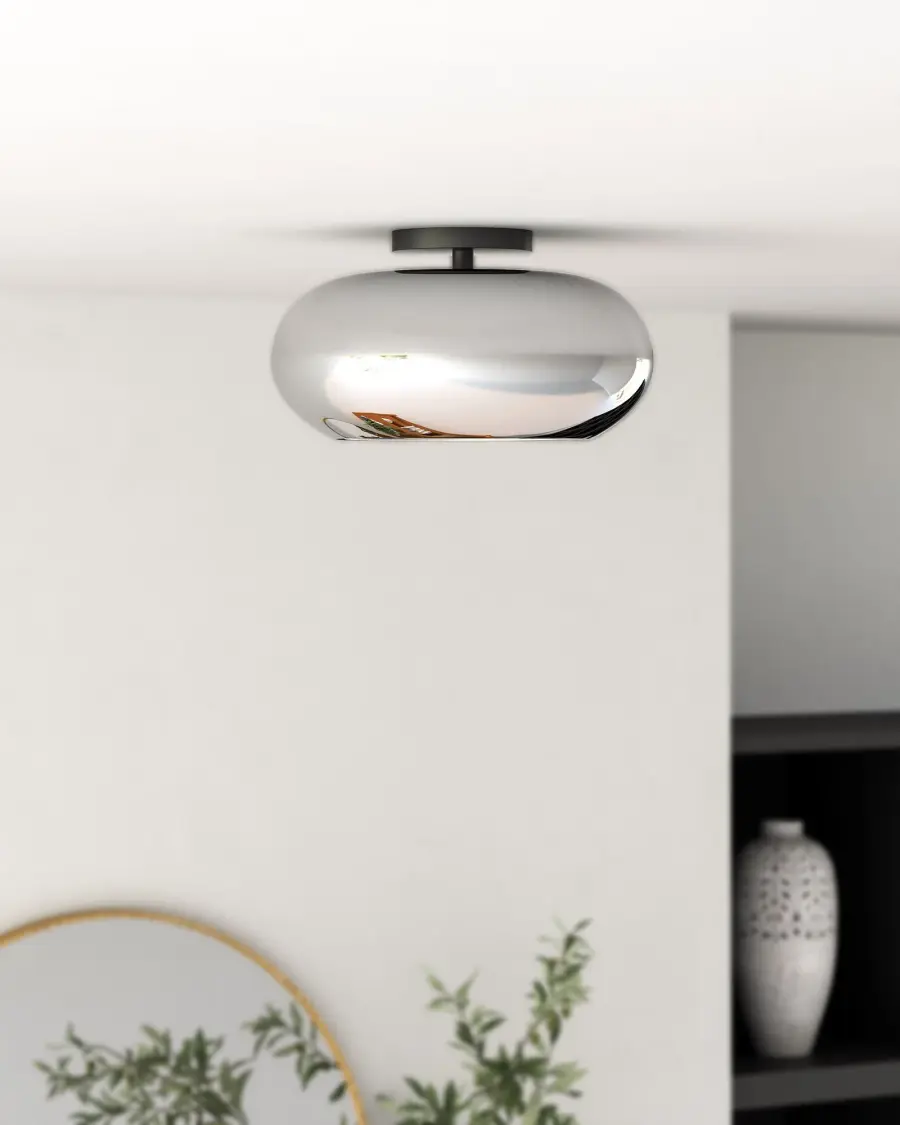 Trinity 14-Inch Semi-Flush Mount in Matte Black - Image 19