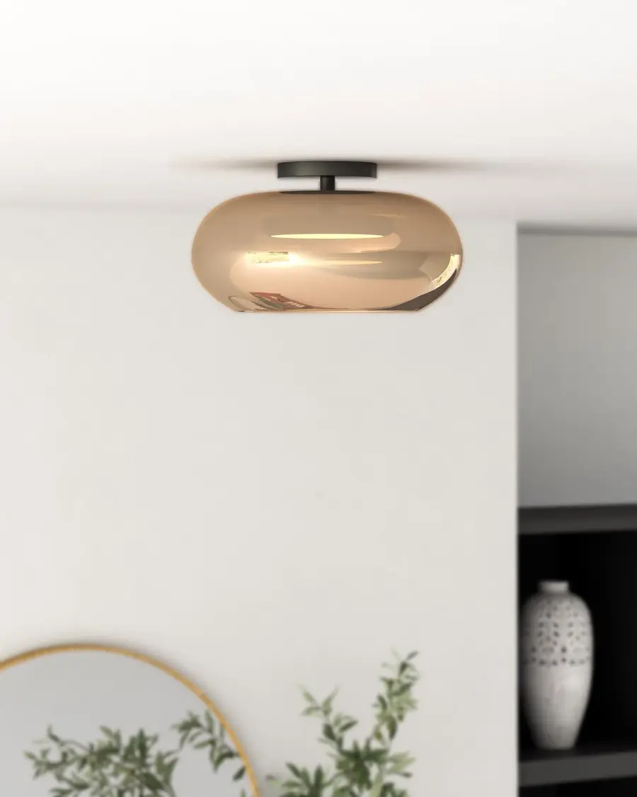 Trinity 14-Inch Semi-Flush Mount in Matte Black - Image 20