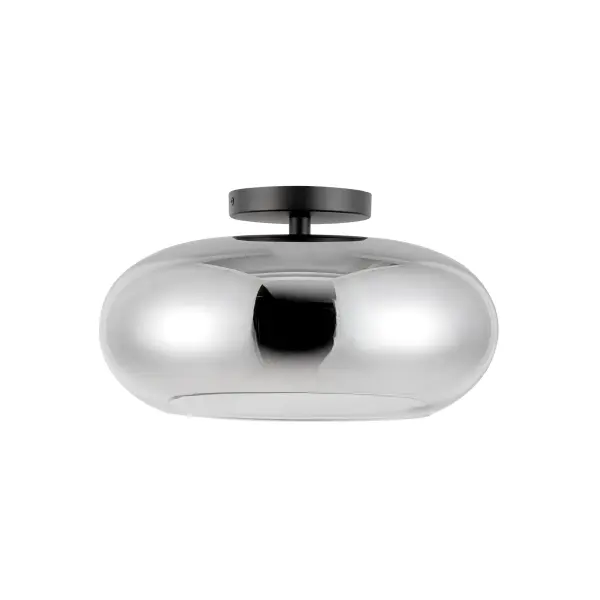 Trinity 14-Inch Semi-Flush Mount in Matte Black - Image 3