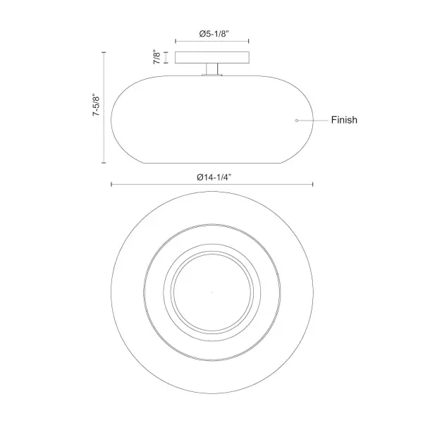 Trinity 14-Inch Semi-Flush Mount in Matte Black - Image 21