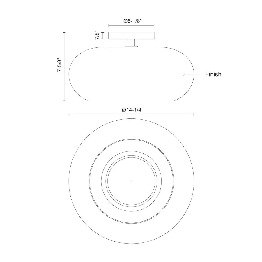 Trinity 14-Inch Semi-Flush Mount in Matte Black - Image 21