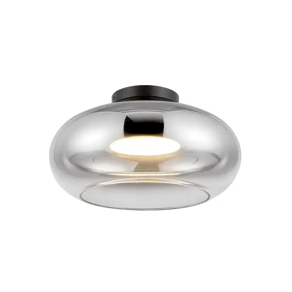 Trinity 14-Inch Semi-Flush Mount in Matte Black - Image 4