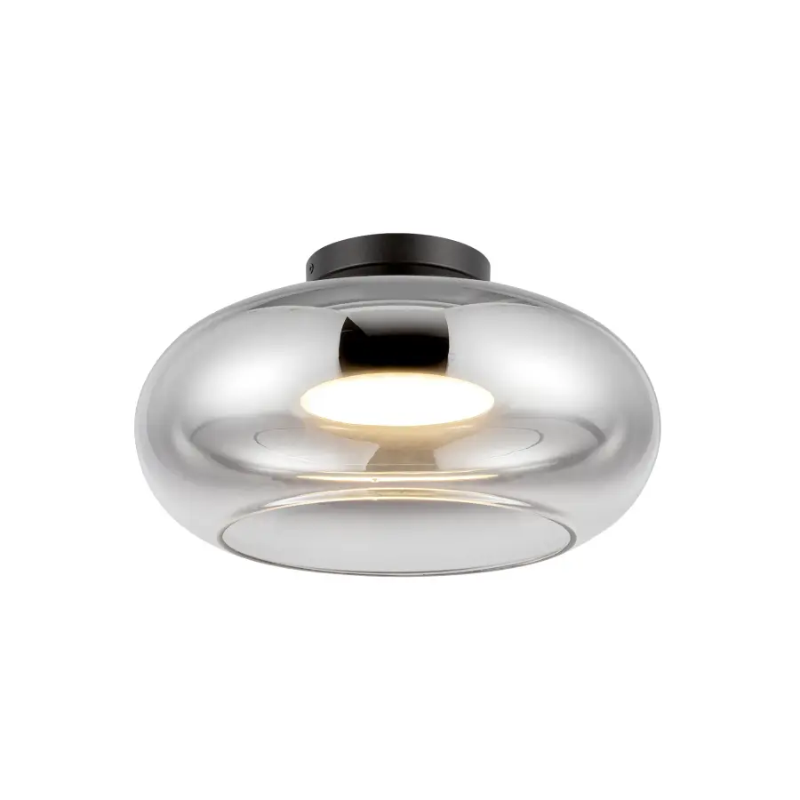 Trinity 14-Inch Semi-Flush Mount in Matte Black - Image 4