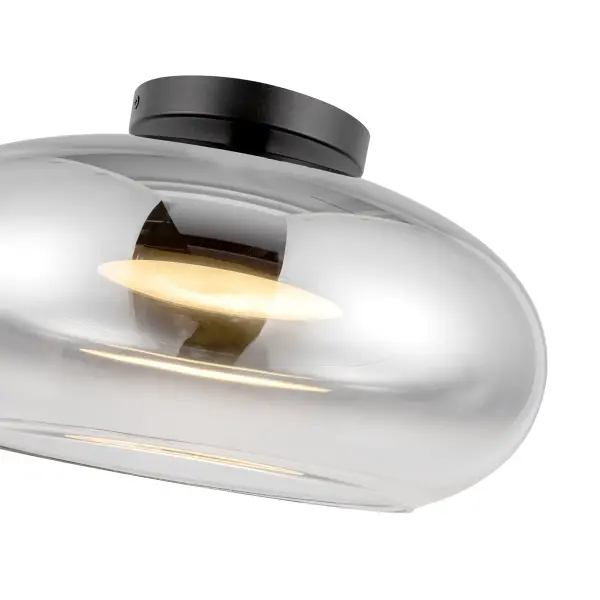 Trinity 14-Inch Semi-Flush Mount in Matte Black - Image 5