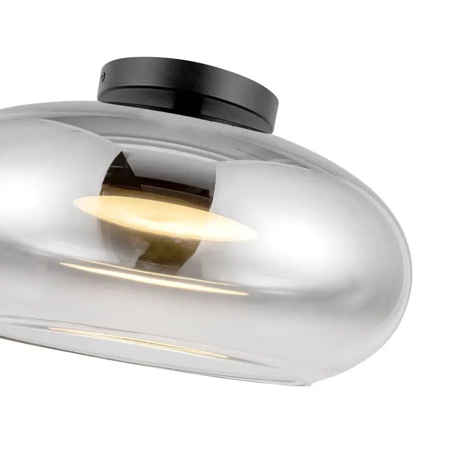 Trinity 14-Inch Semi-Flush Mount in Matte Black - Image 5