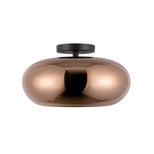Trinity 14-Inch Semi-Flush Mount in Matte Black - Image 8