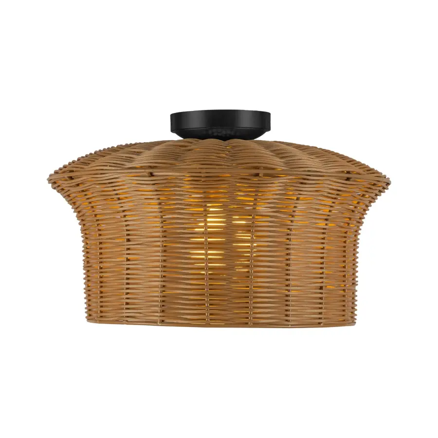 Kai 16" Semi-Flush Mount in Brushed Gold - Image 1