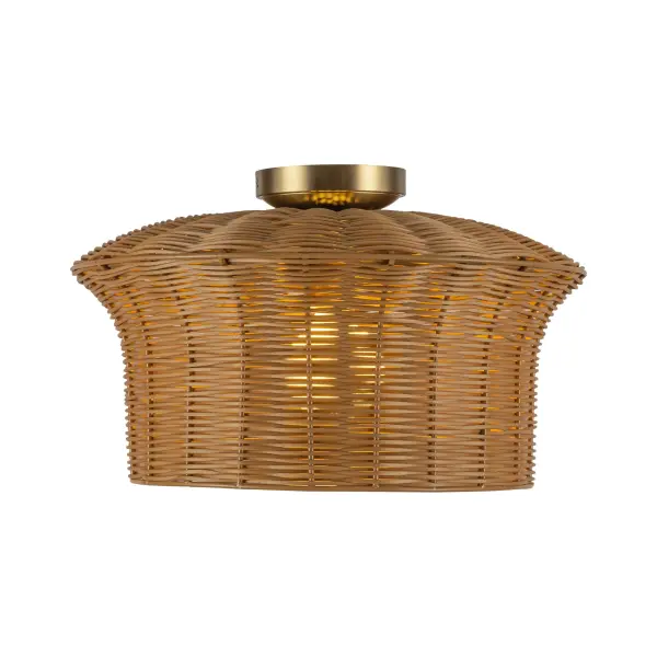 Kai 16" Semi-Flush Mount in Brushed Gold - Image 4