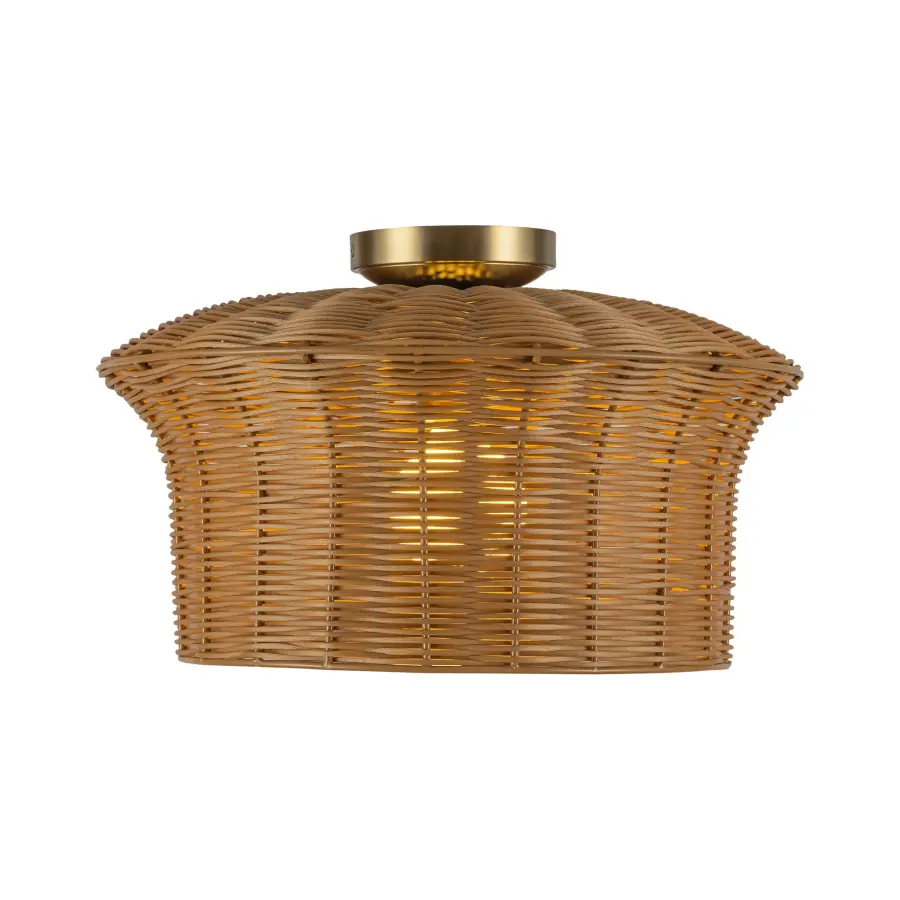 Kai 16" Semi-Flush Mount in Brushed Gold - Image 4