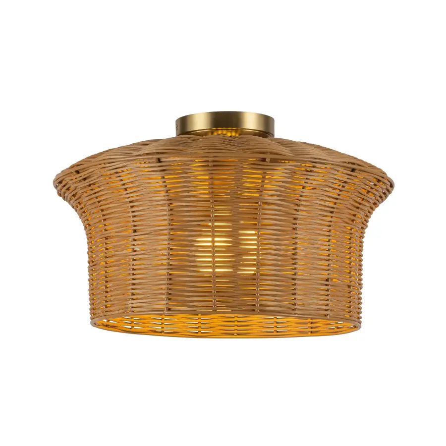 Kai 16" Semi-Flush Mount in Brushed Gold - Image 5