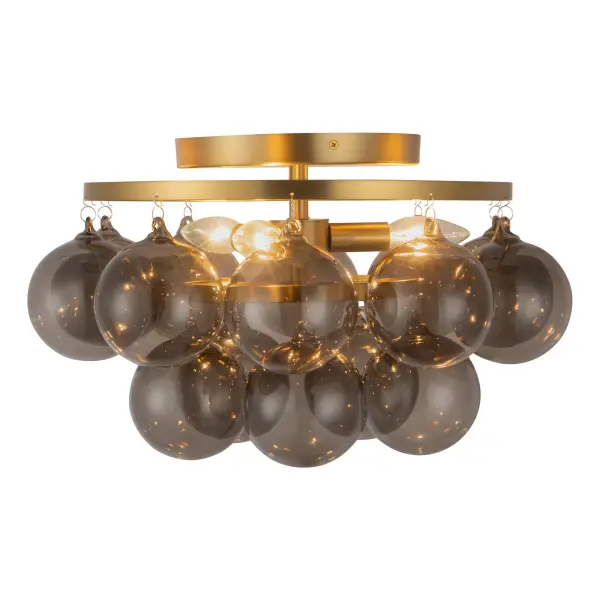 Faye 18-Inch Semi-Flush Mount in Matte Black with Smoked Glass - Image 14