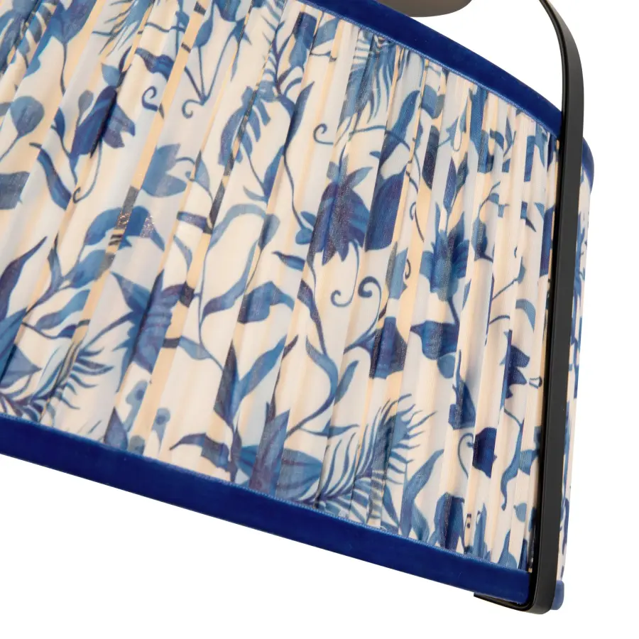 Scout 13-Inch Semi-Flush Mount in Brushed Gold with Blue Linen Shade - Image 15