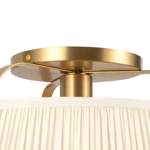 Scout 13-Inch Semi-Flush Mount in Brushed Gold with Blue Linen Shade - Image 18