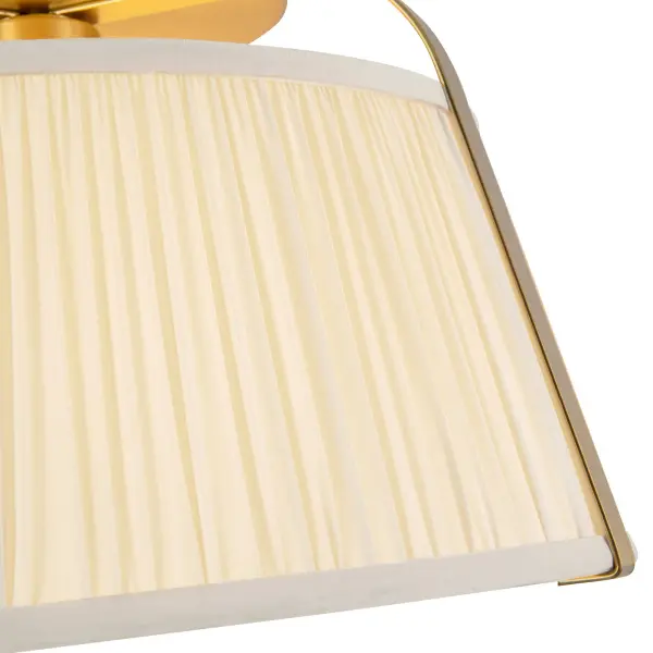 Scout 13-Inch Semi-Flush Mount in Brushed Gold with Blue Linen Shade - Image 19