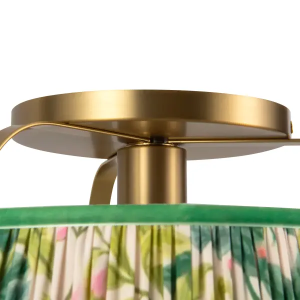 Scout 13-Inch Semi-Flush Mount in Brushed Gold with Blue Linen Shade - Image 22