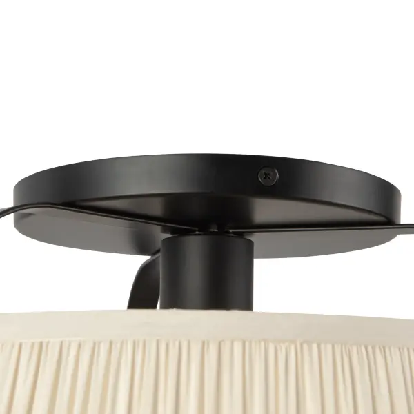 Scout 13-Inch Semi-Flush Mount in Brushed Gold with Blue Linen Shade - Image 30