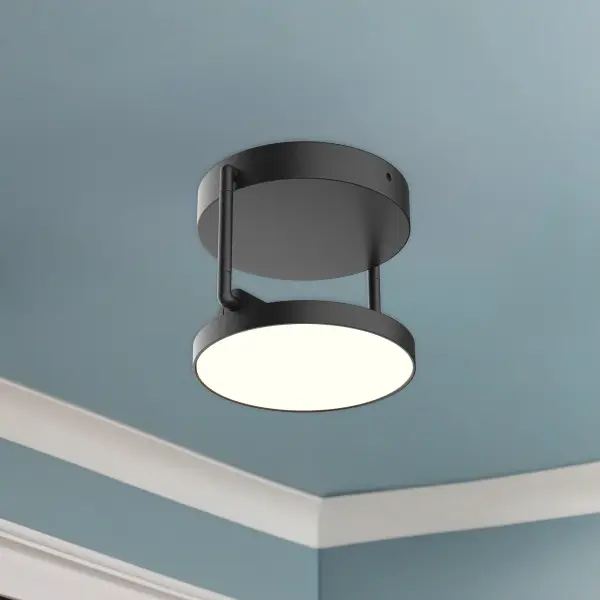Novel 5-Inch Semi-Flush Mount in Matte Black - Image 4