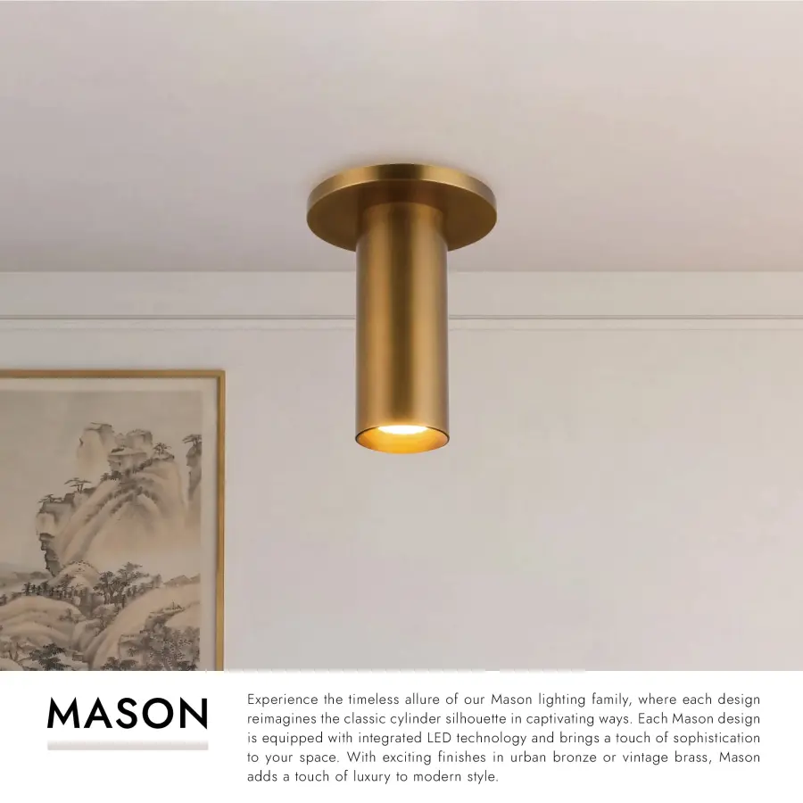Mason 6-Inch Semi-Flush Mount in Vintage Brass - Image 18