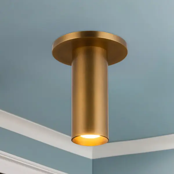 Mason 6-Inch Semi-Flush Mount in Vintage Brass - Image 3