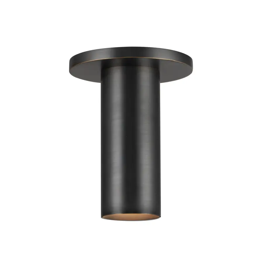 Mason 6-Inch Semi-Flush Mount in Vintage Brass - Image 9