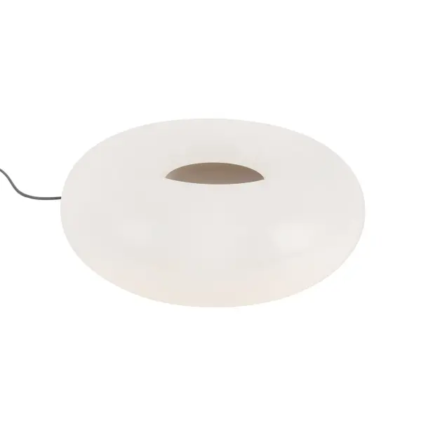 The Nimbus table lamp combines ethereal opal glass with vintage brass accents for a sophisticated modern look. Integrated LED with tap-to-dim functionality offers convenient ambiance control, while the compact 13-inch size fits perfectly on nightstands and desks.