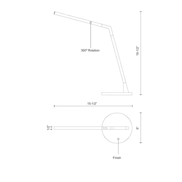 Miter 17-Inch Table Lamp - Image 8