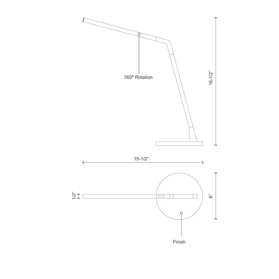Miter 17-Inch Table Lamp - Image 8
