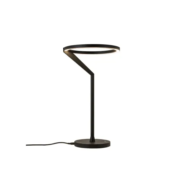 The Roda table lamp brings minimalist elegance with its wheel-inspired design and integrated LED technology. Perfect for contemporary spaces seeking clean lines and warm ambient lighting.