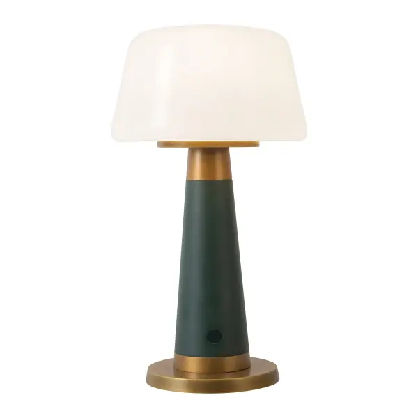 The Clemence brings 1960s-inspired design into modern living with its sculptural curves, vibrant pine green finish, and cordless convenience. Rechargeable with up to 6 hours of battery life, it delivers warm ambient lighting wherever you need it.