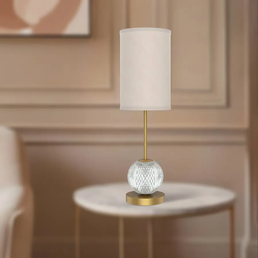 Marni 21-Inch Table Lamp with Crystal Base - Image 2