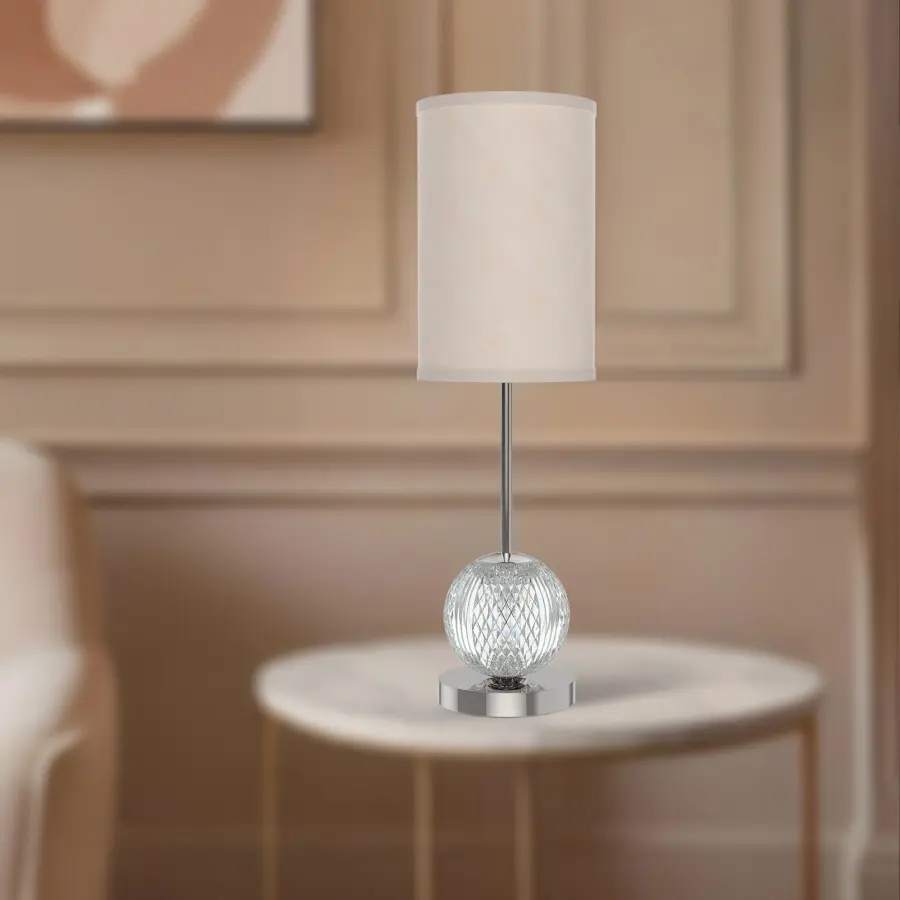 Marni 21-Inch Table Lamp with Crystal Base - Image 3