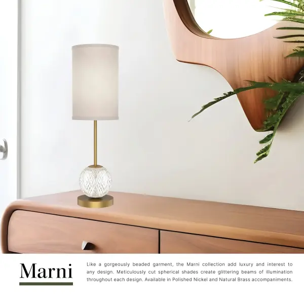 Marni 21-Inch Table Lamp with Crystal Base - Image 9