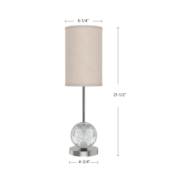 Marni 21-Inch Table Lamp with Crystal Base - Image 10