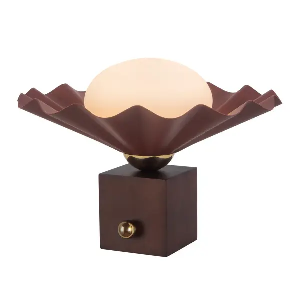 Furrow 12-Inch Table Lamp in Burgundy - Image 12