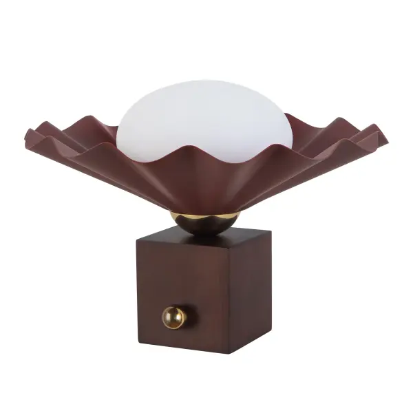 Furrow 12-Inch Table Lamp in Burgundy - Image 13