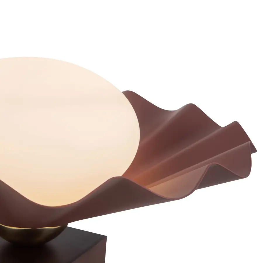Furrow 12-Inch Table Lamp in Burgundy - Image 14