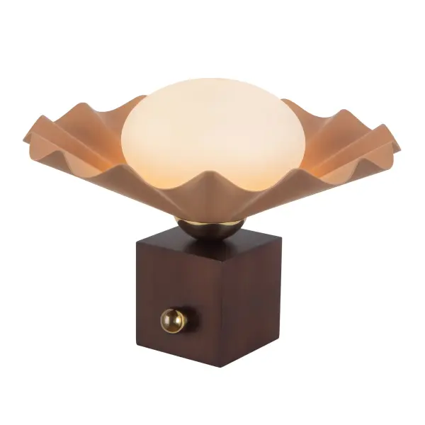 Furrow 12-Inch Table Lamp in Burgundy - Image 3