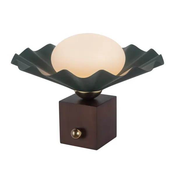 Furrow 12-Inch Table Lamp in Burgundy - Image 4
