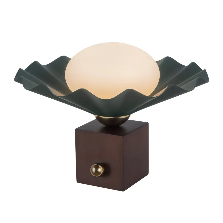 Furrow 12-Inch Table Lamp in Burgundy - Image 4