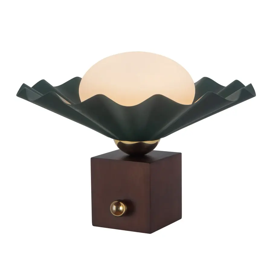 Furrow 12-Inch Table Lamp in Burgundy - Image 8