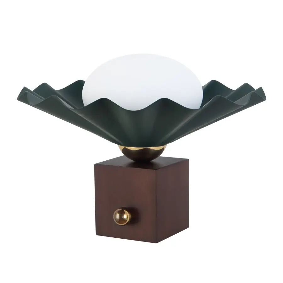 Furrow 12-Inch Table Lamp in Burgundy - Image 9