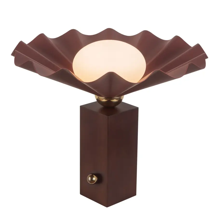 Furrow 16-Inch Table Lamp in Burgundy - Image 11
