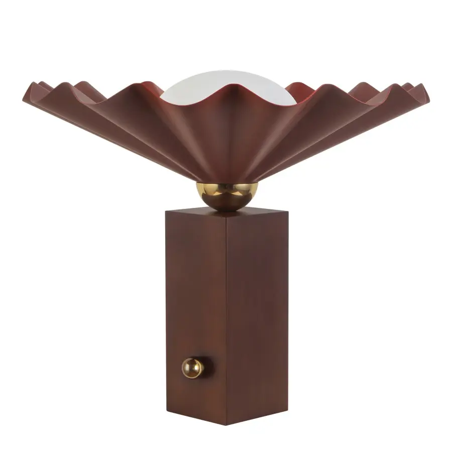 Furrow 16-Inch Table Lamp in Burgundy - Image 12