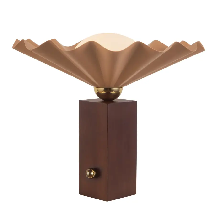 Furrow 16-Inch Table Lamp in Burgundy - Image 5