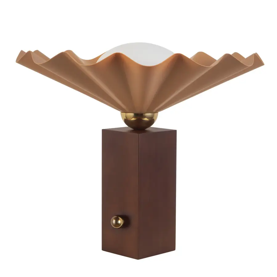 Furrow 16-Inch Table Lamp in Burgundy - Image 8