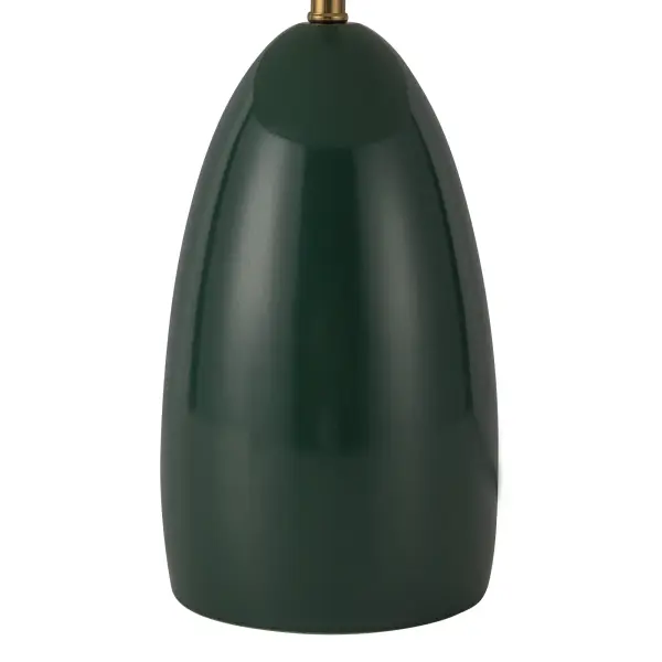 Vibrant Pine Green Table Lamp Adds Bold Color & Warm LED Light - Image 9